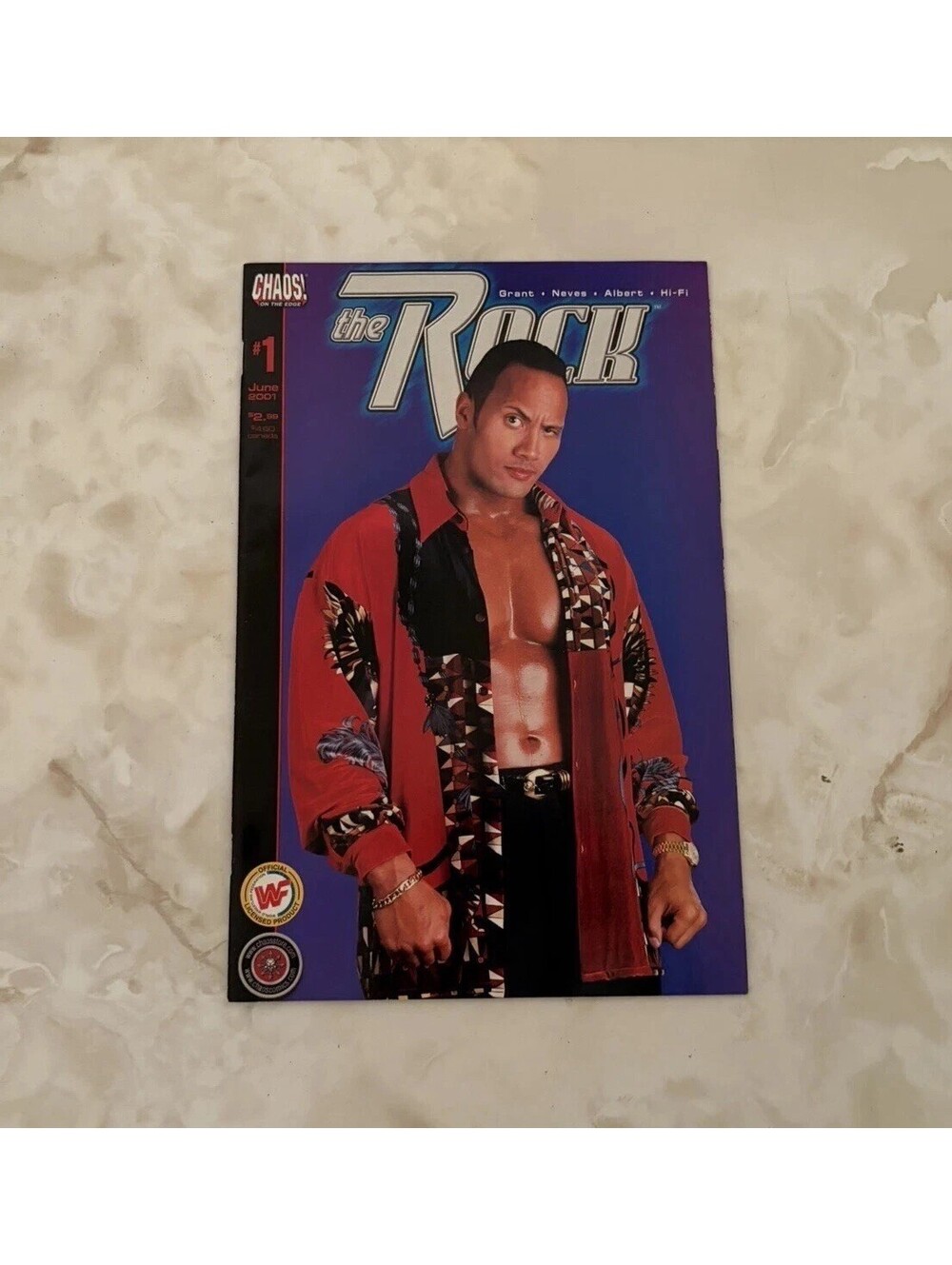 Vintage WWE WWF The Rock #1 Exclusive Comic Book 2001 Chaos! Comics RARE